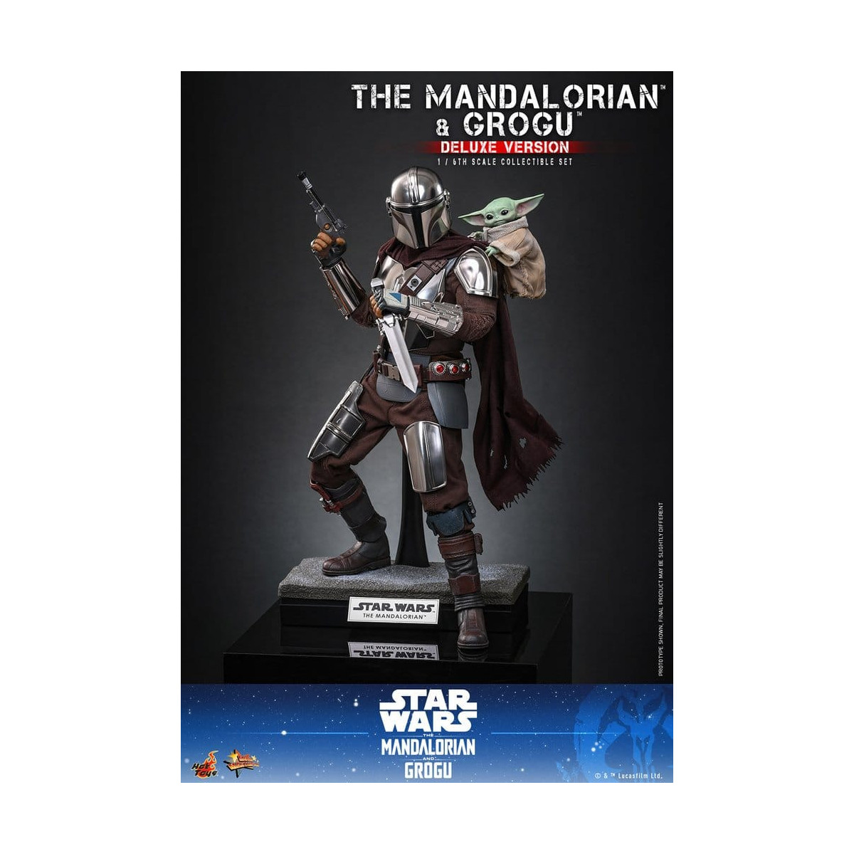 Hot Toys Star Wars - The Mandalorian and Grogu (Deluxe Version) MMS 1/6 - Star Wars: The Mandalorian & Grogu