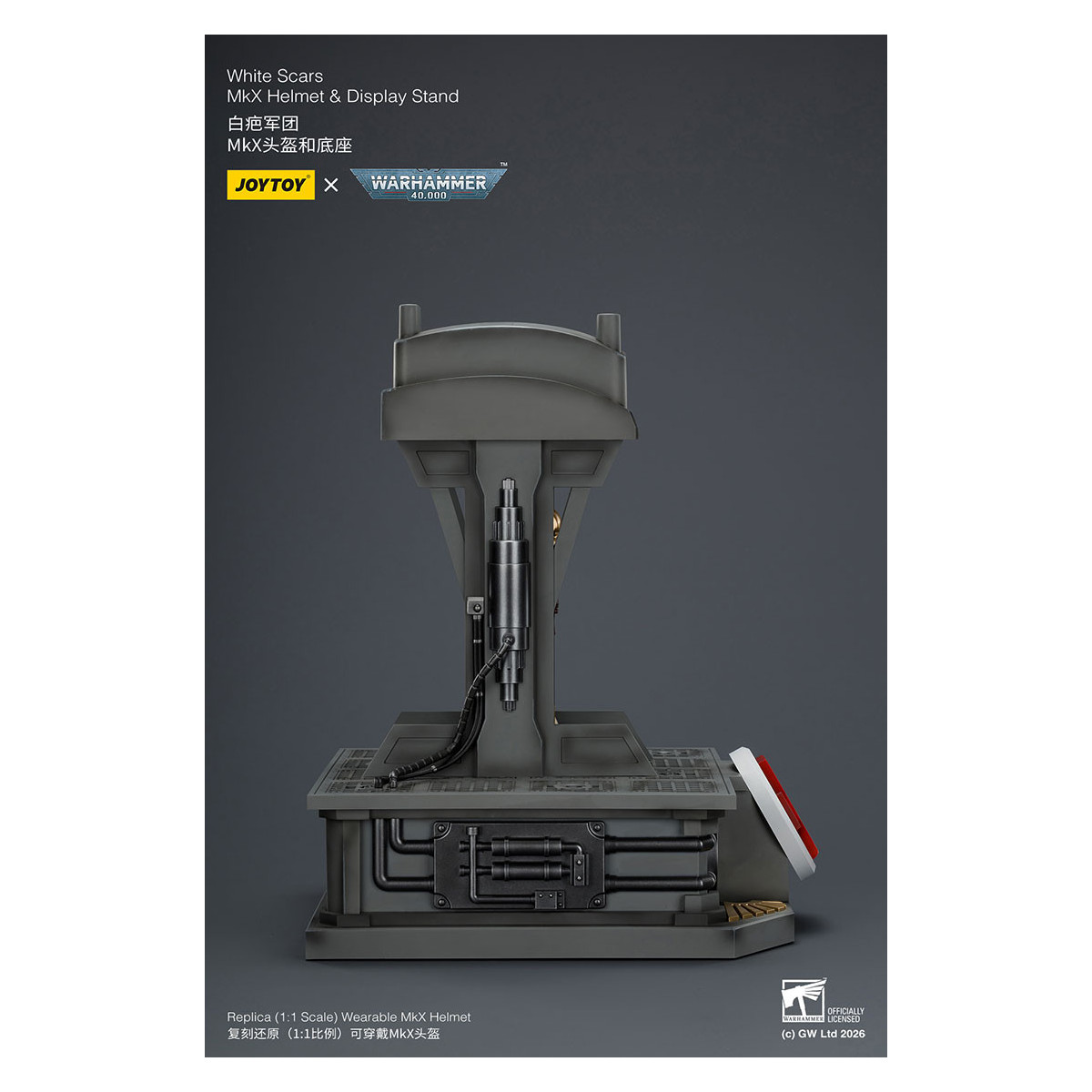 JoyToy - White Scars MkX Helmet & Display Stand 1/1