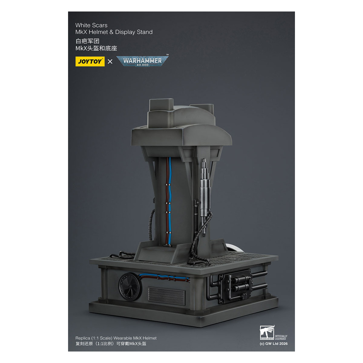 JoyToy - White Scars MkX Helmet & Display Stand 1/1