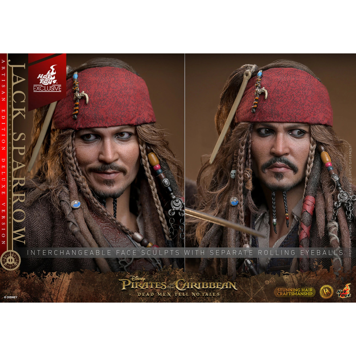 Hot Toys Pirates of the Caribbean - Jack Sparrow Artisan Edition Deluxe Version - Dead Men Tell No Tales
