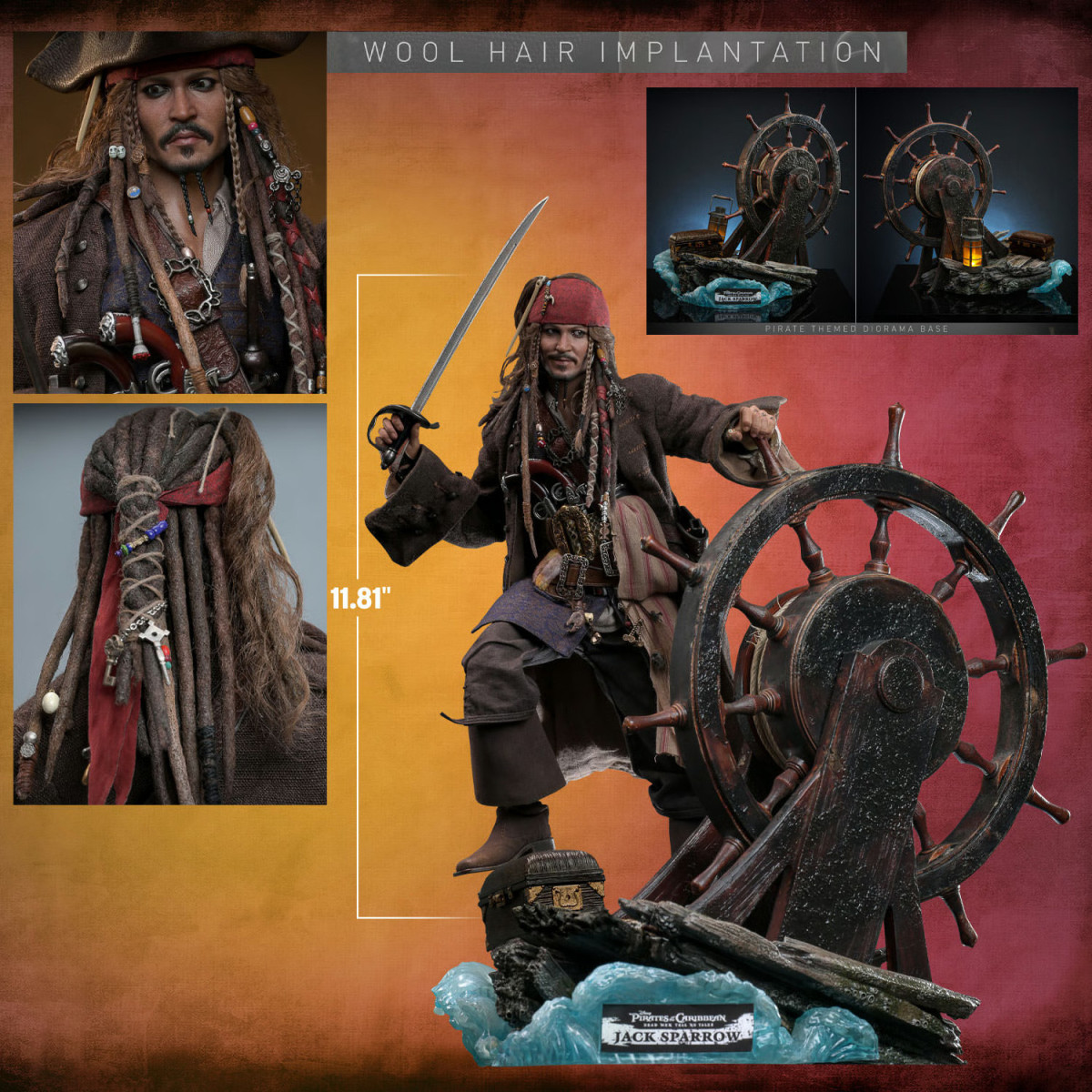 Hot Toys Pirates of the Caribbean - Jack Sparrow Artisan Edition Deluxe Version - Dead Men Tell No Tales