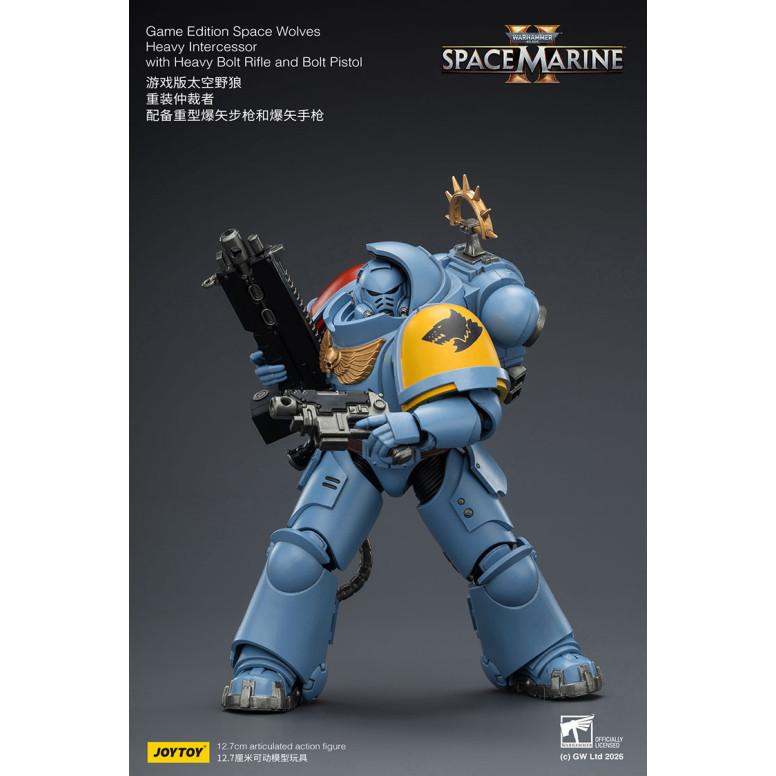 JoyToy - Space Marines II - Space Wolves - Heavy Intercessor with Heavy Bolt Rifle and Bolt Pistol 1/18