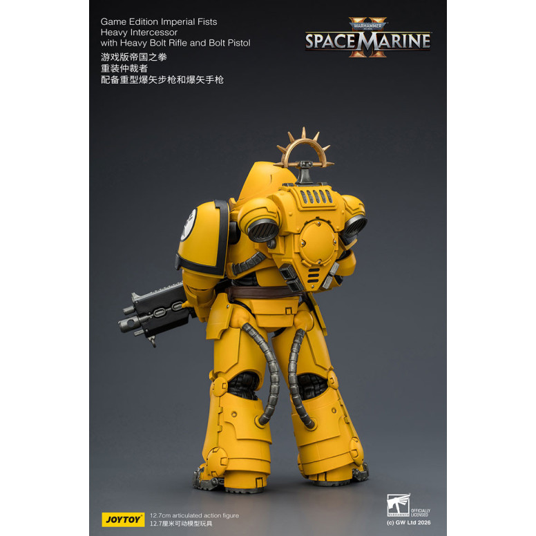 JoyToy - Space Marines II - Imperial Fists - Heavy Intercessor with Heavy Bolt Rifle and Bolt Pistol 1/18