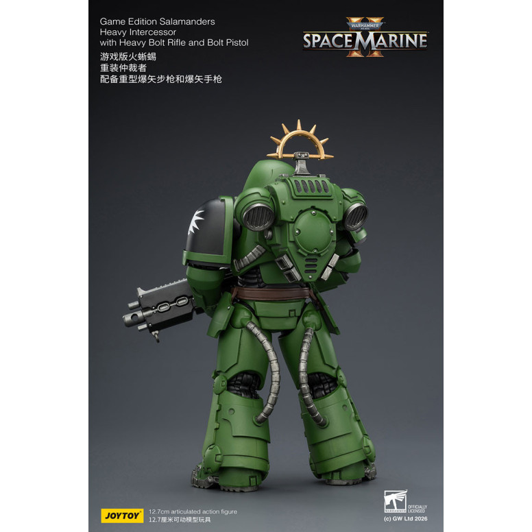 JoyToy - Space Marines II - Salamanders - Heavy Intercessor with Heavy Bolt Rifle and Bolt Pistol 1/18