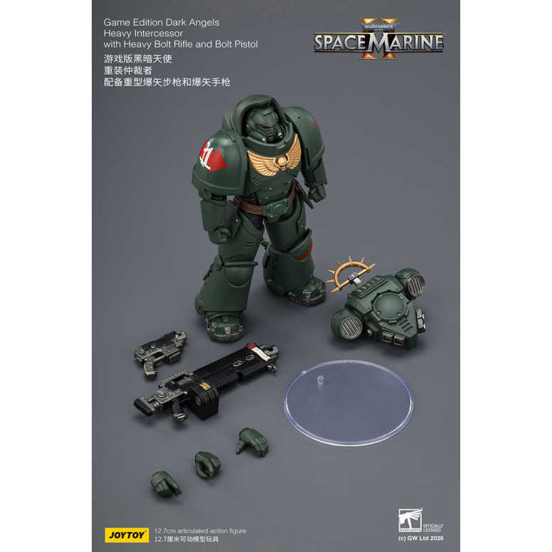 JoyToy - Space Marines II - Dark Angels - Heavy Intercessor with Heavy Bolt Rifle and Bolt Pistol 1/18