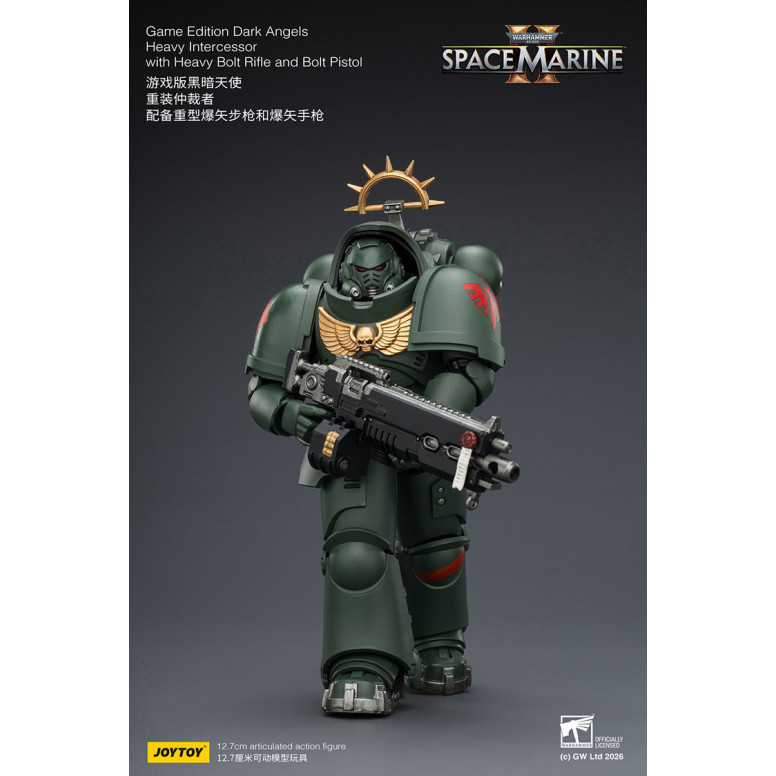 JoyToy - Space Marines II - Dark Angels - Heavy Intercessor with Heavy Bolt Rifle and Bolt Pistol 1/18