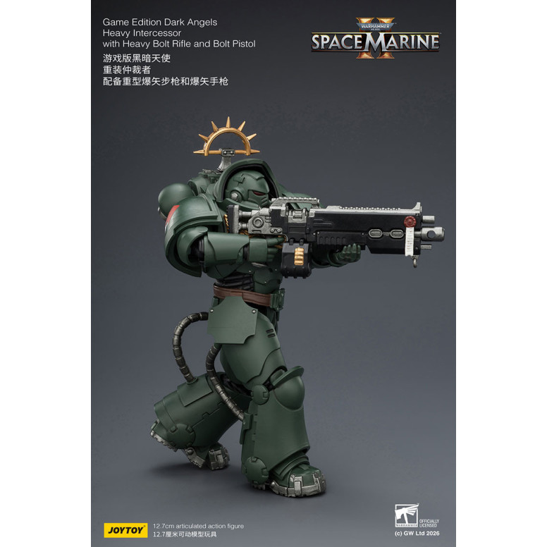 JoyToy - Space Marines II - Dark Angels - Heavy Intercessor with Heavy Bolt Rifle and Bolt Pistol 1/18