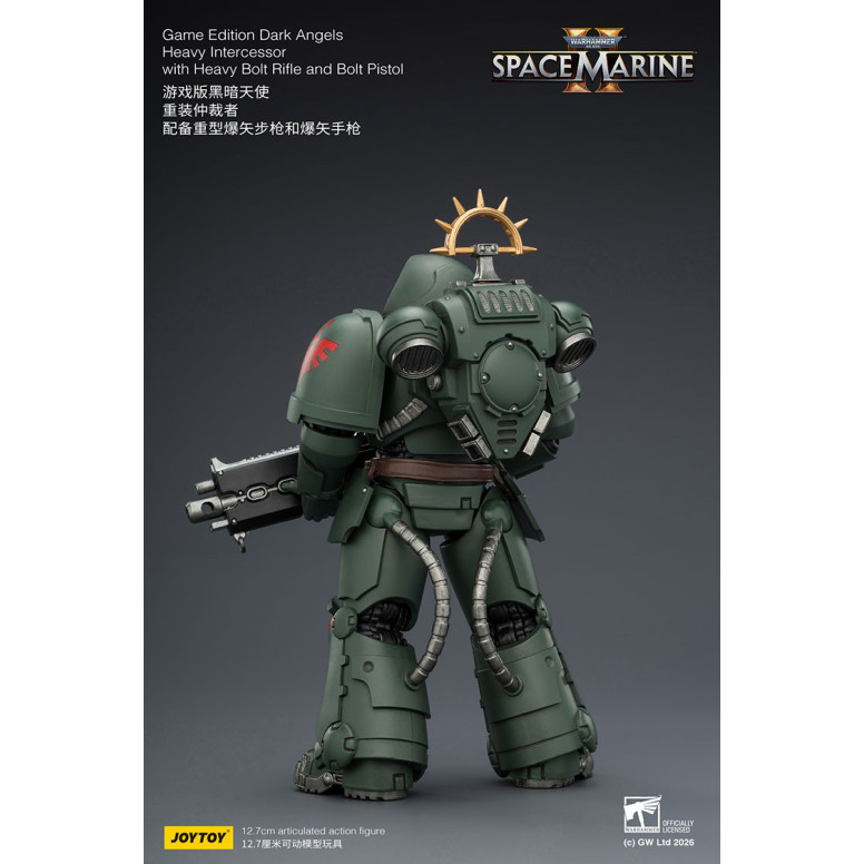 JoyToy - Space Marines II - Dark Angels - Heavy Intercessor with Heavy Bolt Rifle and Bolt Pistol 1/18