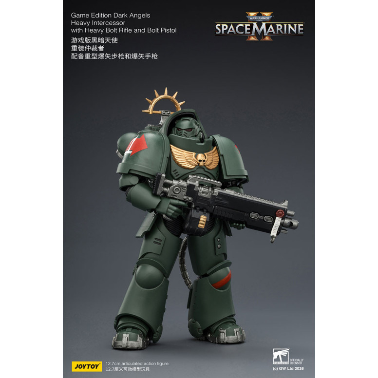 JoyToy - Space Marines II - Dark Angels - Heavy Intercessor with Heavy Bolt Rifle and Bolt Pistol 1/18