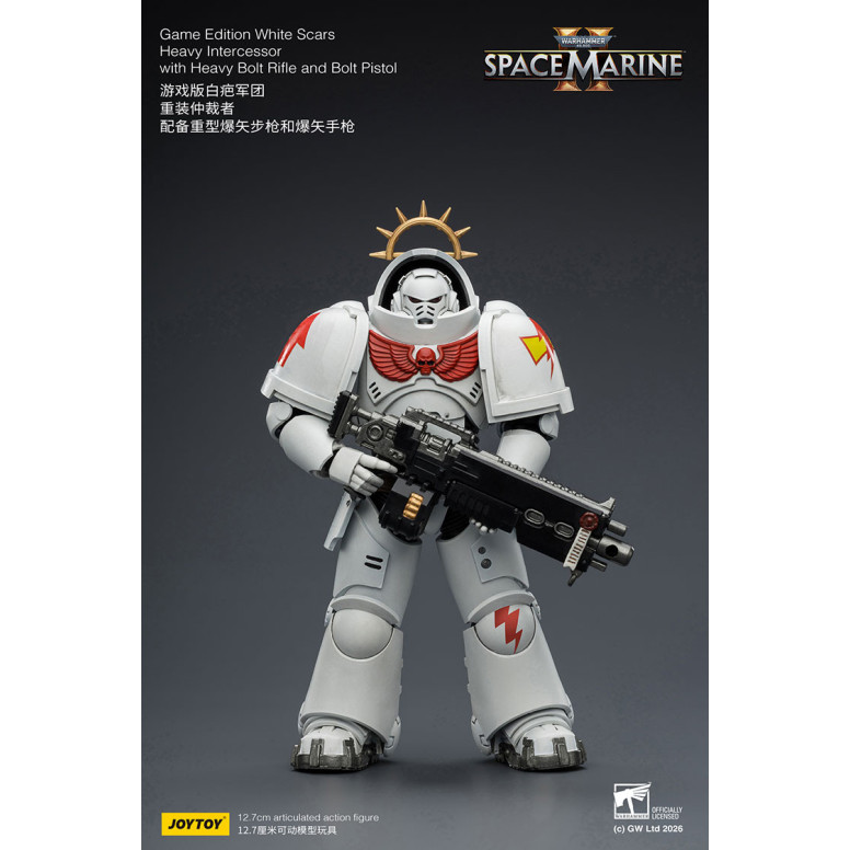 JoyToy - Space Marines II - White Scars - Heavy Intercessor with Heavy Bolt Rifle and Bolt Pistol 1/18