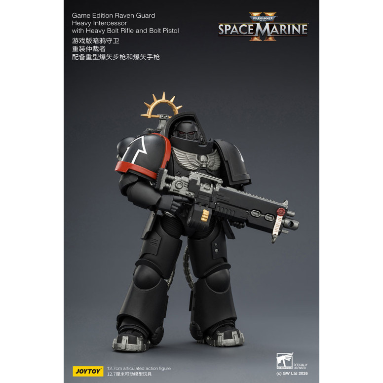 JoyToy - Space Marines II - Raven Guard - Heavy Intercessor with Heavy Bolt Rifle and Bolt Pistol 1/18