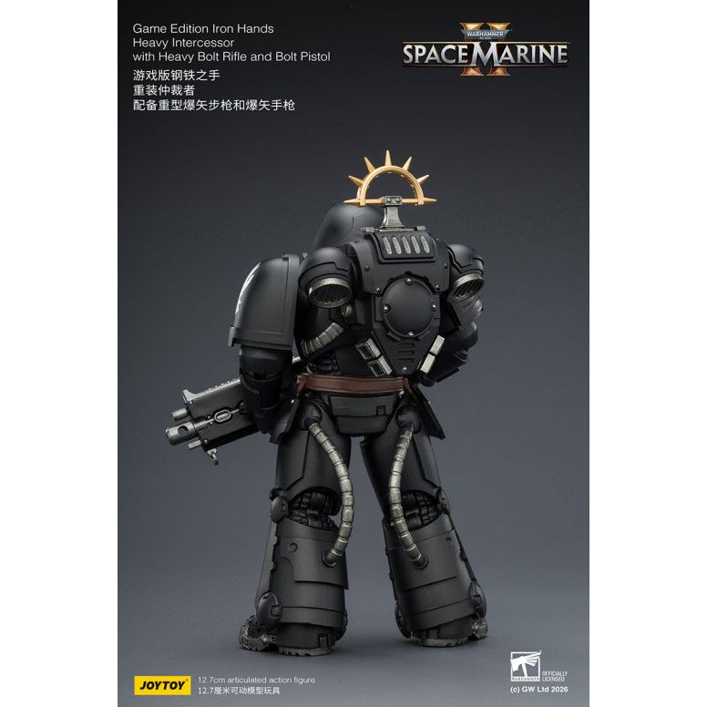 JoyToy - Space Marines II - Iron Hands - Heavy Intercessor with Heavy Bolt Rifle and Bolt Pistol 1/18