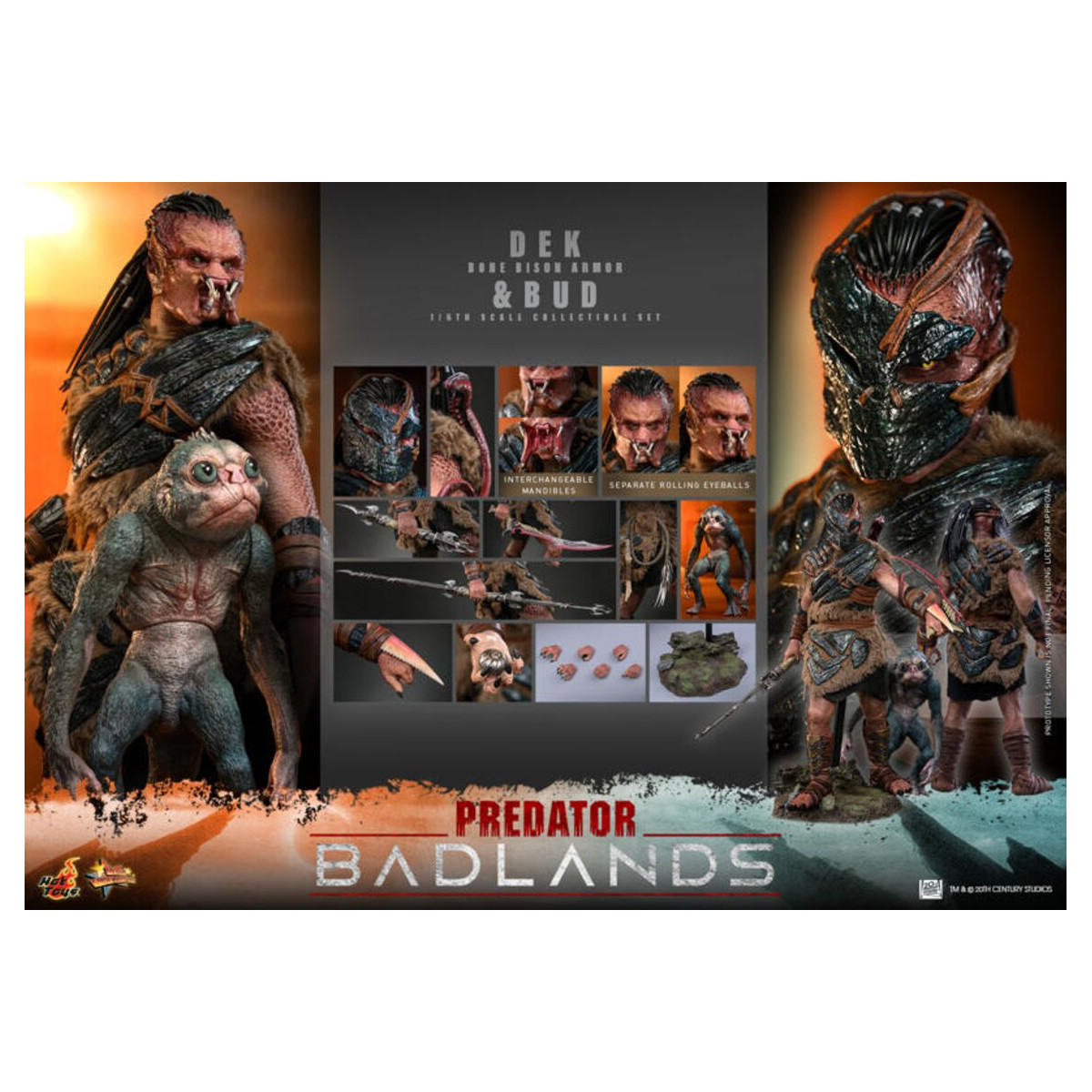 Hot Toys - Predator: Badlands - Dek (Bone Bison Armor) and Bud MMS 1/6