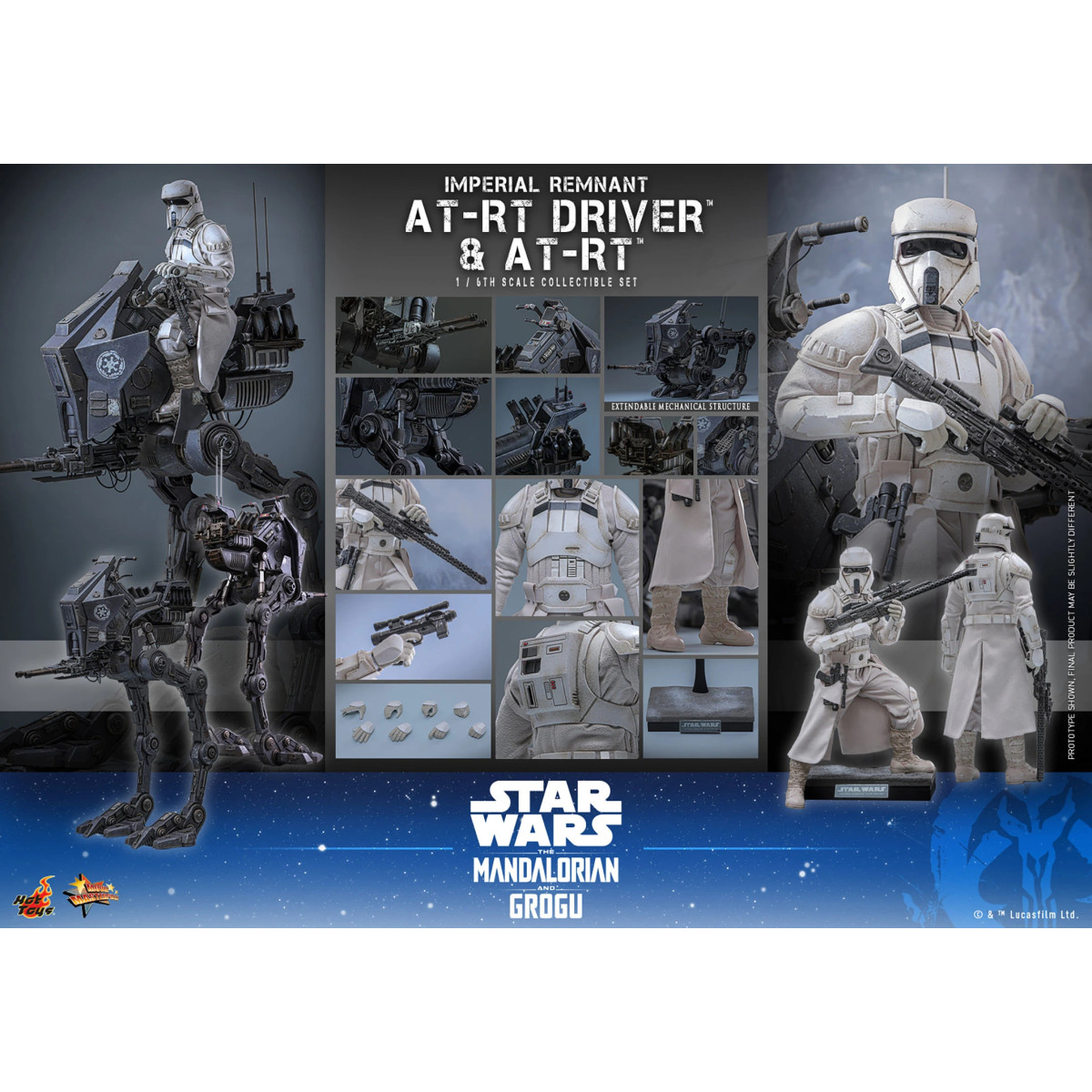 Hot Toys Star Wars - Imperial Remnant AT-RT Driver & AT-RT 60 MMS 1/6 - Star Wars: The Mandalorian & Grogu