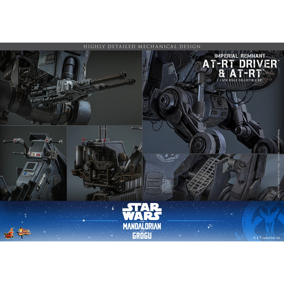 Hot Toys Star Wars - Imperial Remnant AT-RT Driver & AT-RT 60 MMS 1/6 - Star Wars: The Mandalorian & Grogu