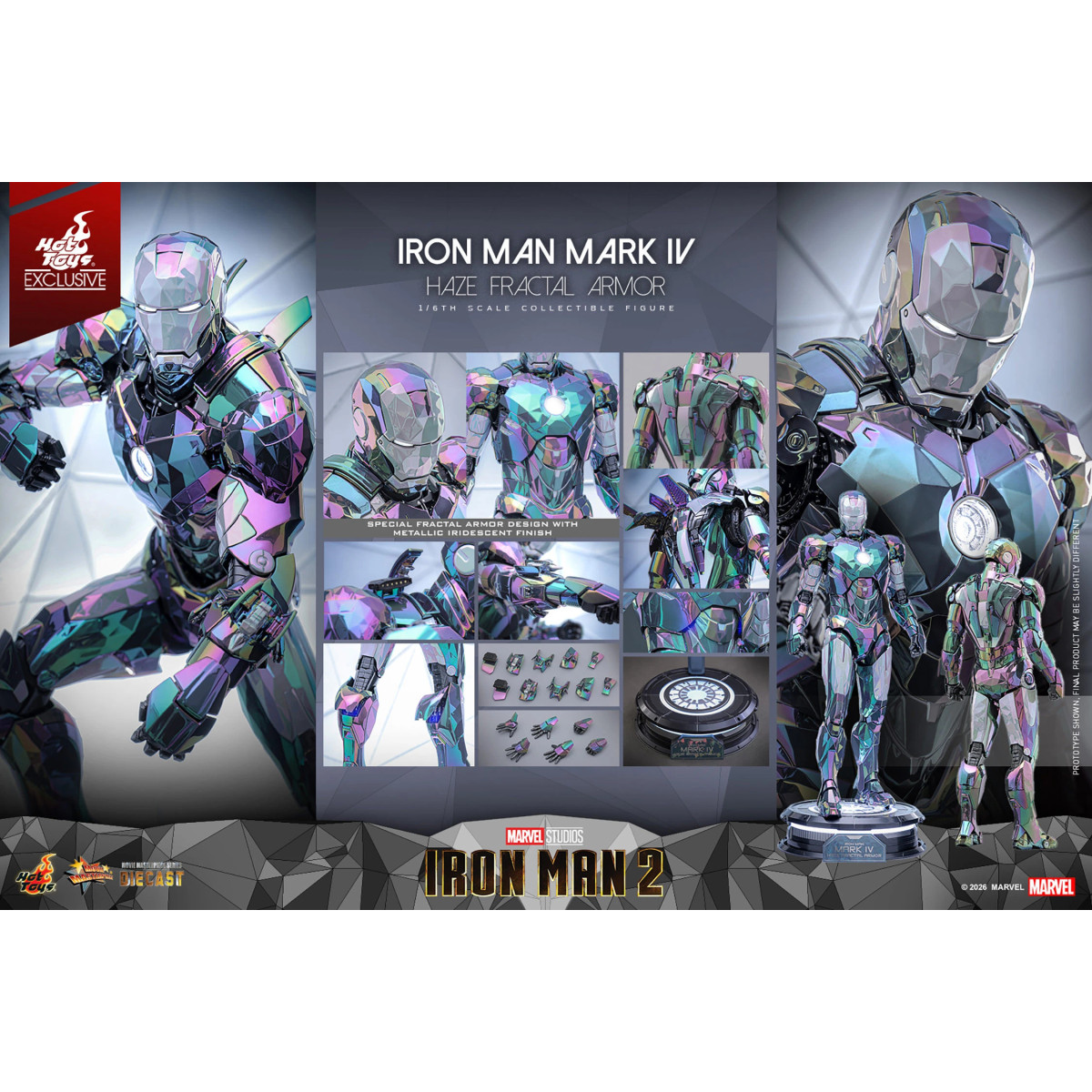 Hot Toys Iron Man 2 - Iron Man Mark IV (Haze Fractal Armor) Die Cast Hot Toys Exclusive MMS 1/6