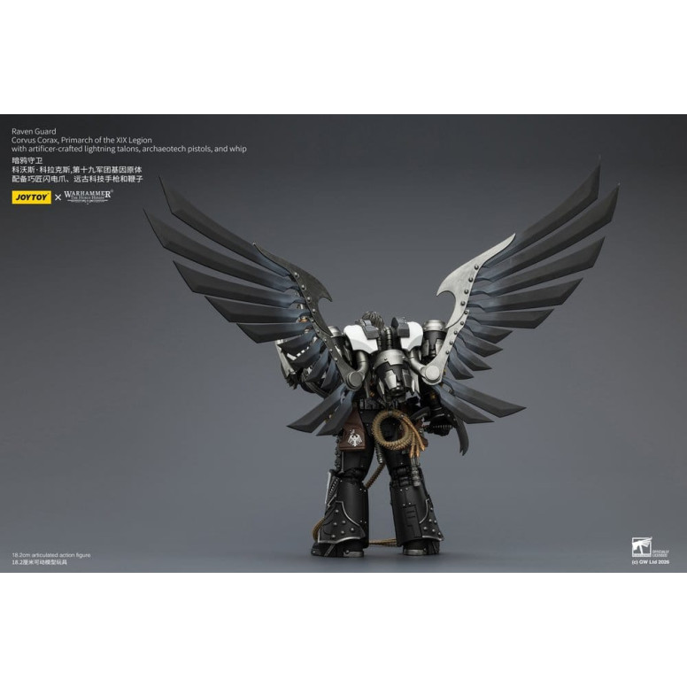JoyToy Space Marines - Raven Guard - Corvus Corax, Primarch of the XIX Legion 1/18 - Warhammer 40k