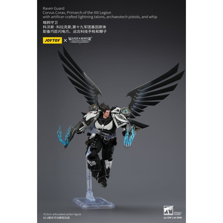 JoyToy Space Marines - Raven Guard - Corvus Corax, Primarch of the XIX Legion 1/18 - Warhammer 40k