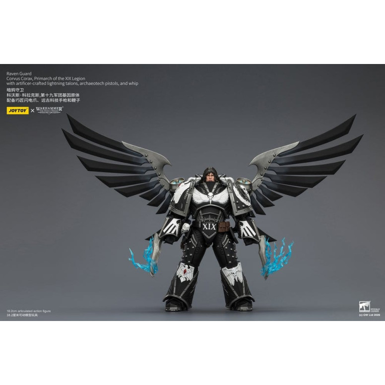 JoyToy Space Marines - Raven Guard - Corvus Corax, Primarch of the XIX Legion 1/18 - Warhammer 40k