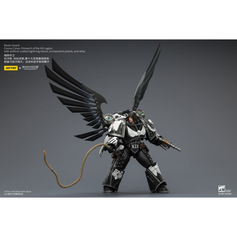 JoyToy Space Marines - Raven Guard - Corvus Corax, Primarch of the XIX Legion 1/18 - Warhammer 40k