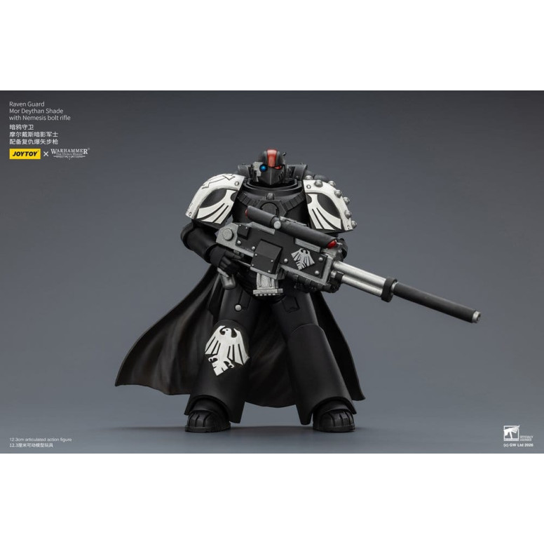 JoyToy Space Marines - Raven Guard - Mor Deythan Shade with Nemesis bolt rifle 1/18 - Warhammer 40k