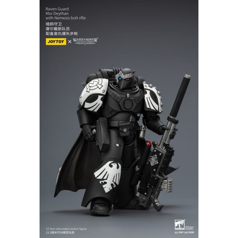 JoyToy Space Marines - Raven Guard - Mor Deythan with Nemesis bolt rifle 1/18 - Warhammer 40k