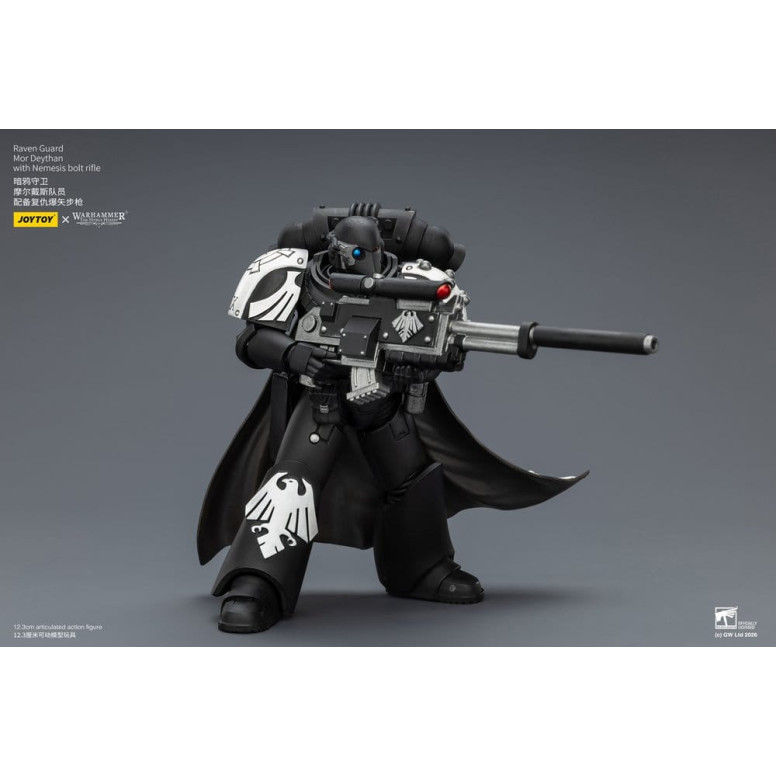 JoyToy Space Marines - Raven Guard - Mor Deythan with Nemesis bolt rifle 1/18 - Warhammer 40k