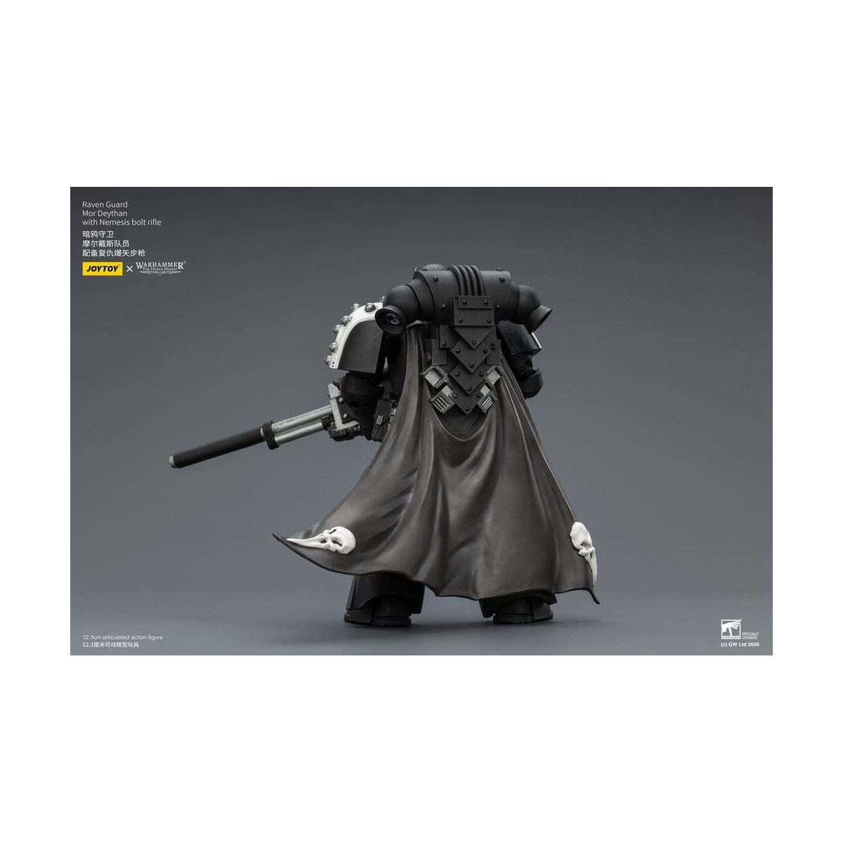 JoyToy Space Marines - Raven Guard - Mor Deythan with Nemesis bolt rifle 1/18 - Warhammer 40k