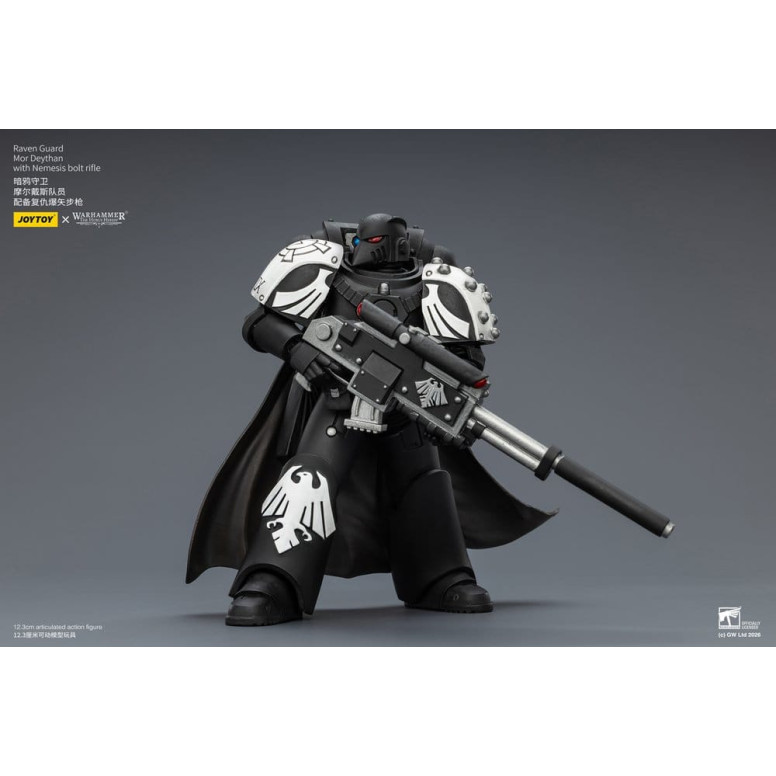 JoyToy Space Marines - Raven Guard - Mor Deythan with Nemesis bolt rifle 1/18 - Warhammer 40k