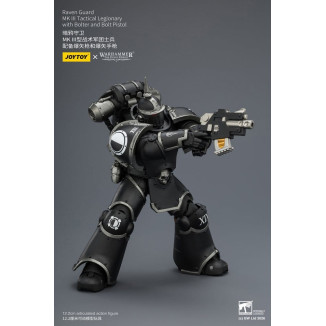 Joytoy - Warhammer - Raven Guard Mk III Tactical Squad - Mk III Tactical Legionary with Bolter and Bolt Pistol 1/18