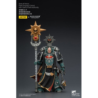 JoyToy Space Marines - Sons of Horus - Dark Emissary Consul with Staff of Dark Authority 1/18 - The Horus Heresy