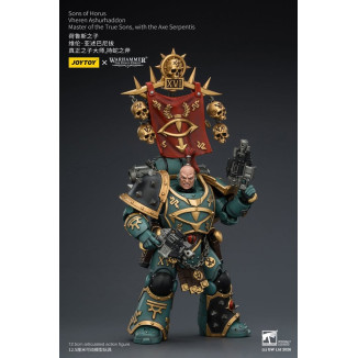 JoyToy Space Marines - Sons of Horus - Vheren Ashurhaddon Master of the True Sons with the Axe Serpentis 1/18 - The Horus Heresy