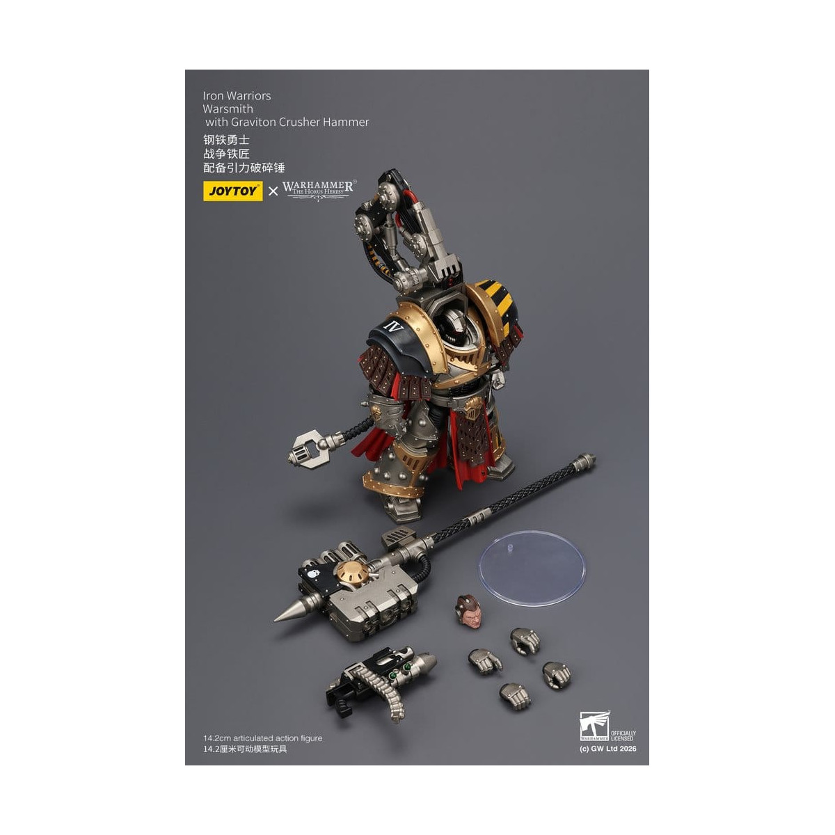 Joytoy - Warhammer - Iron Warriors Warsmith with Graviton Crusher Hammer - The Horus Heresy