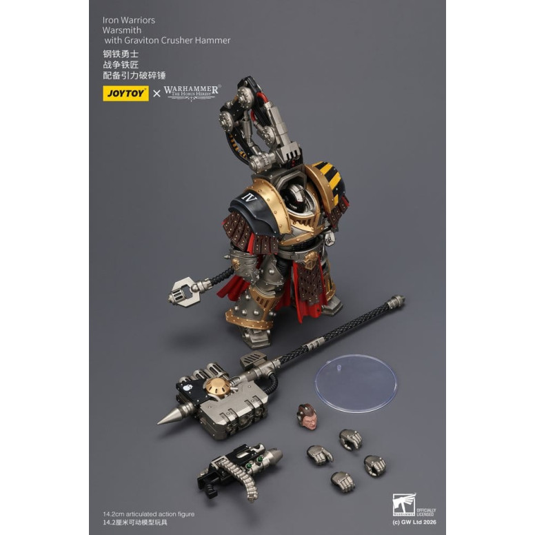 Joytoy - Warhammer - Iron Warriors Warsmith with Graviton Crusher Hammer - The Horus Heresy