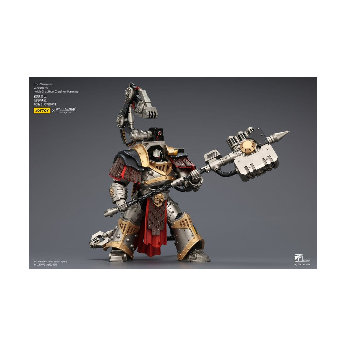 Joytoy - Warhammer - Iron Warriors Warsmith with Graviton Crusher Hammer - The Horus Heresy