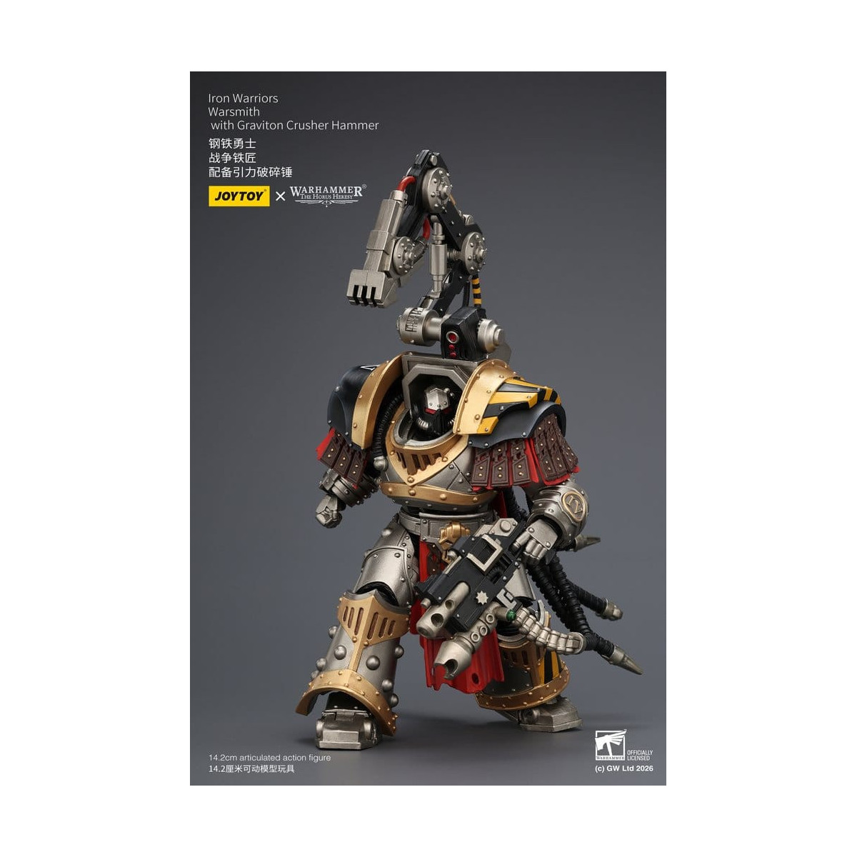 Joytoy - Warhammer - Iron Warriors Warsmith with Graviton Crusher Hammer - The Horus Heresy