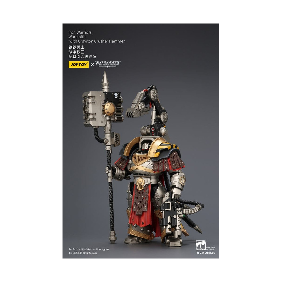 Joytoy - Warhammer - Iron Warriors Warsmith with Graviton Crusher Hammer - The Horus Heresy