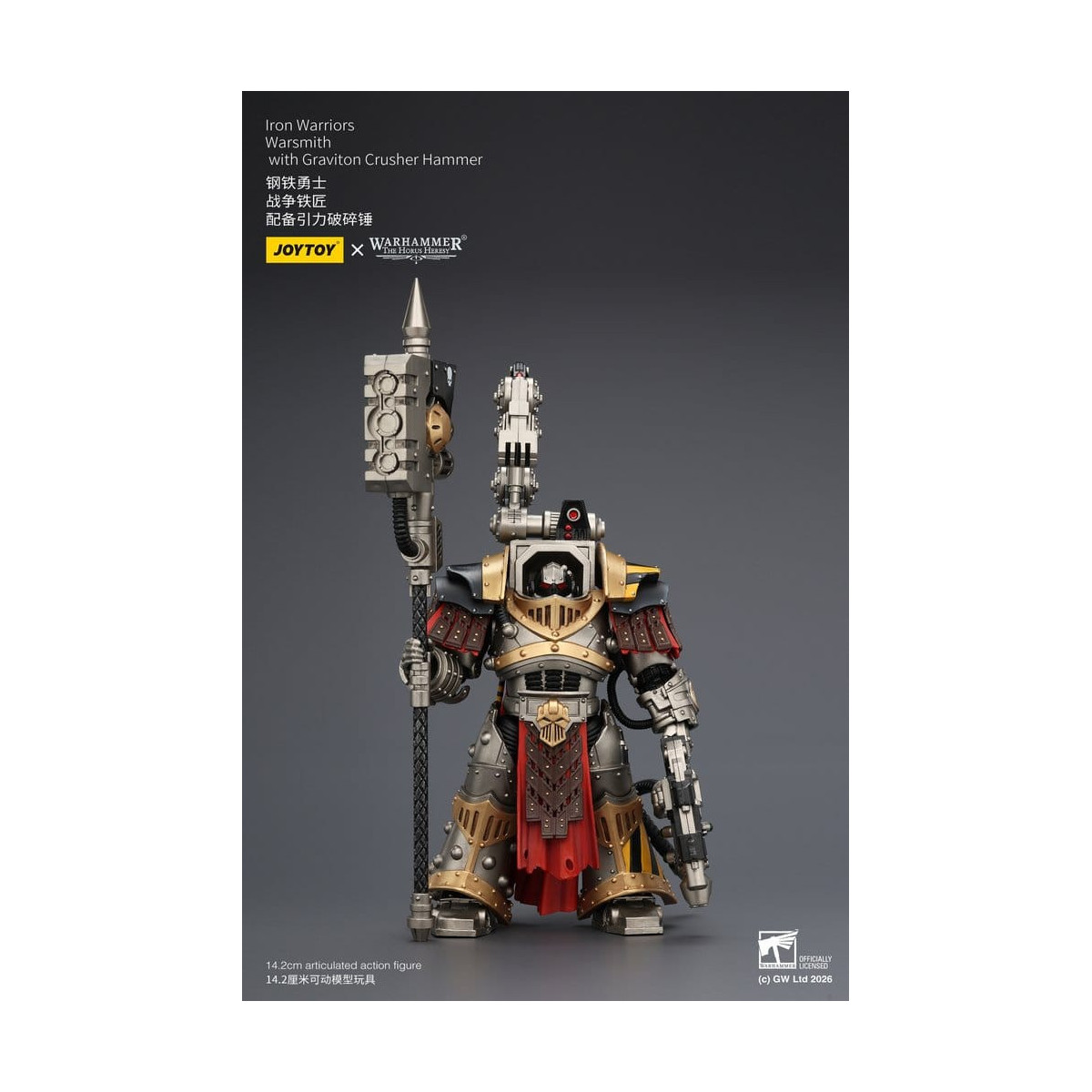 Joytoy - Warhammer - Iron Warriors Warsmith with Graviton Crusher Hammer - The Horus Heresy