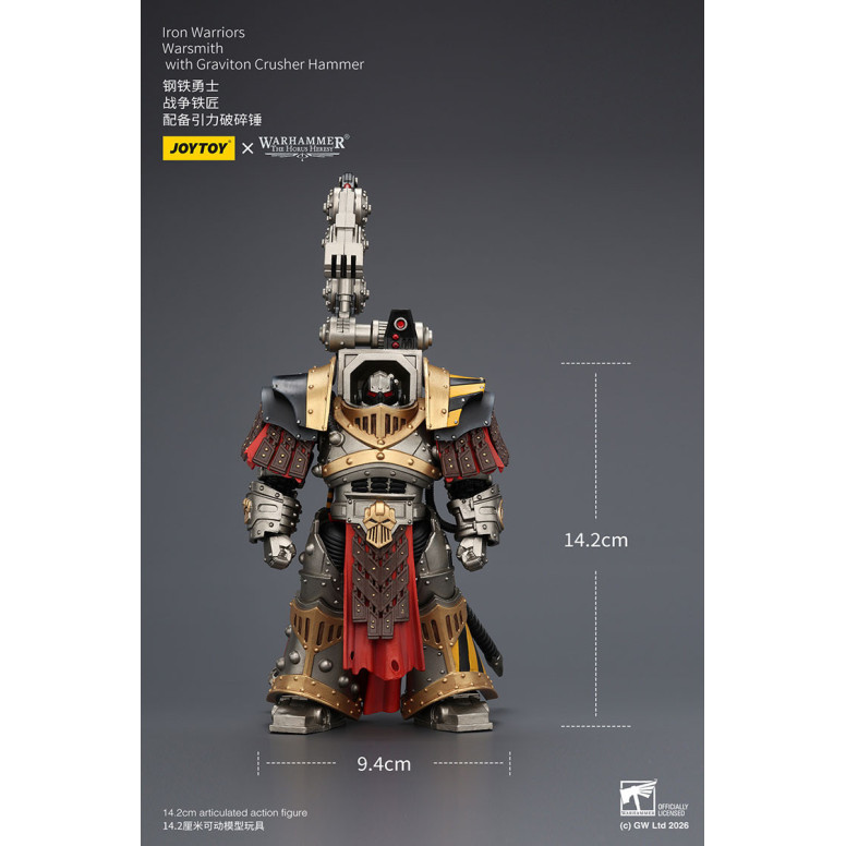 Joytoy - Warhammer - Iron Warriors Warsmith with Graviton Crusher Hammer - The Horus Heresy