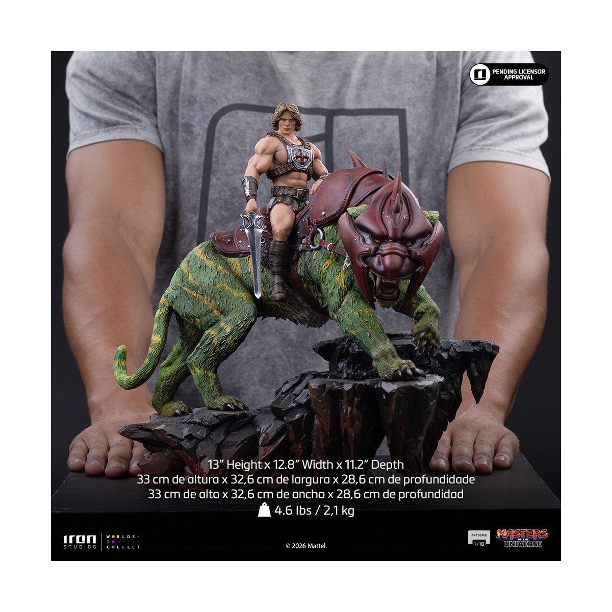 Iron Studios - He-Man and Battle Cat Movie Art Scale 1/10 - Masters of the Universe - Masters of the Universe