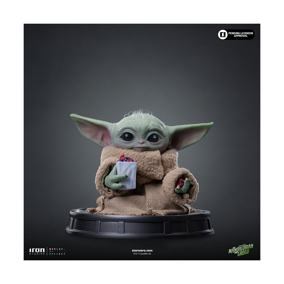 Iron Studios - Grogu PopCorn Time - Grogu Collection Legacy Replica 1/4 - Star Wars: The Mandalorian and Grogu