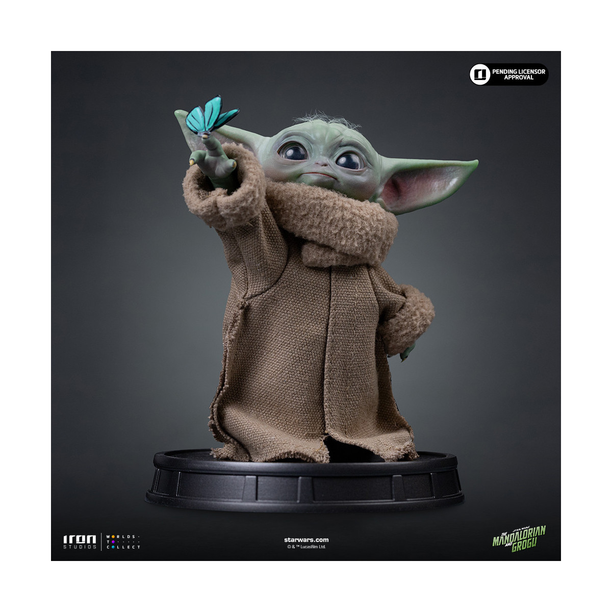 Iron Studios - Grogu Butterfly Wonder - Grogu Collection Legacy Replica 1/4 - Star Wars: The Mandalorian and Grogu