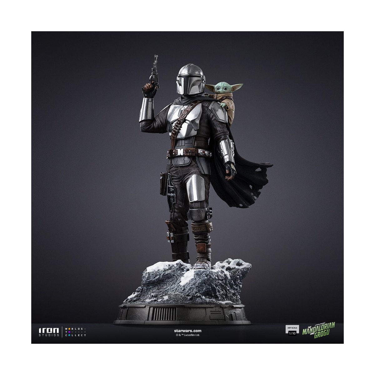 Iron Studios Star Wars - The Mandalorian and Grogu Art Scale 1/10 - The Mandalorian and Grogu Movie