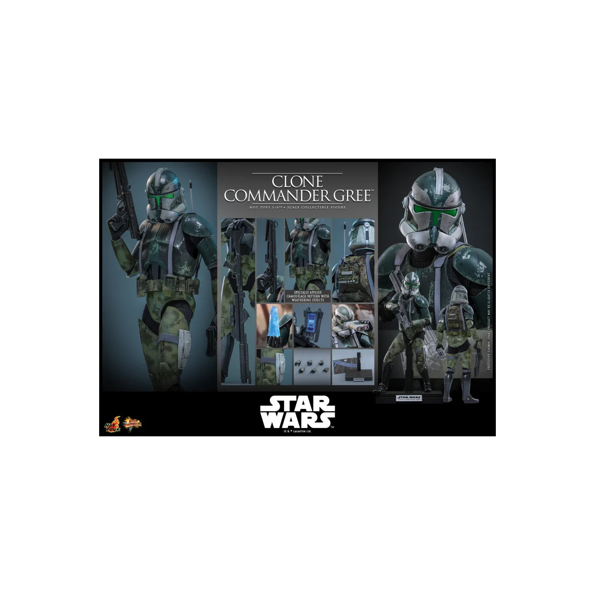 Hot Toys Star Wars - Clone Commander Gree 1/6 MMS877 - Episode III: Revenge of the Sith