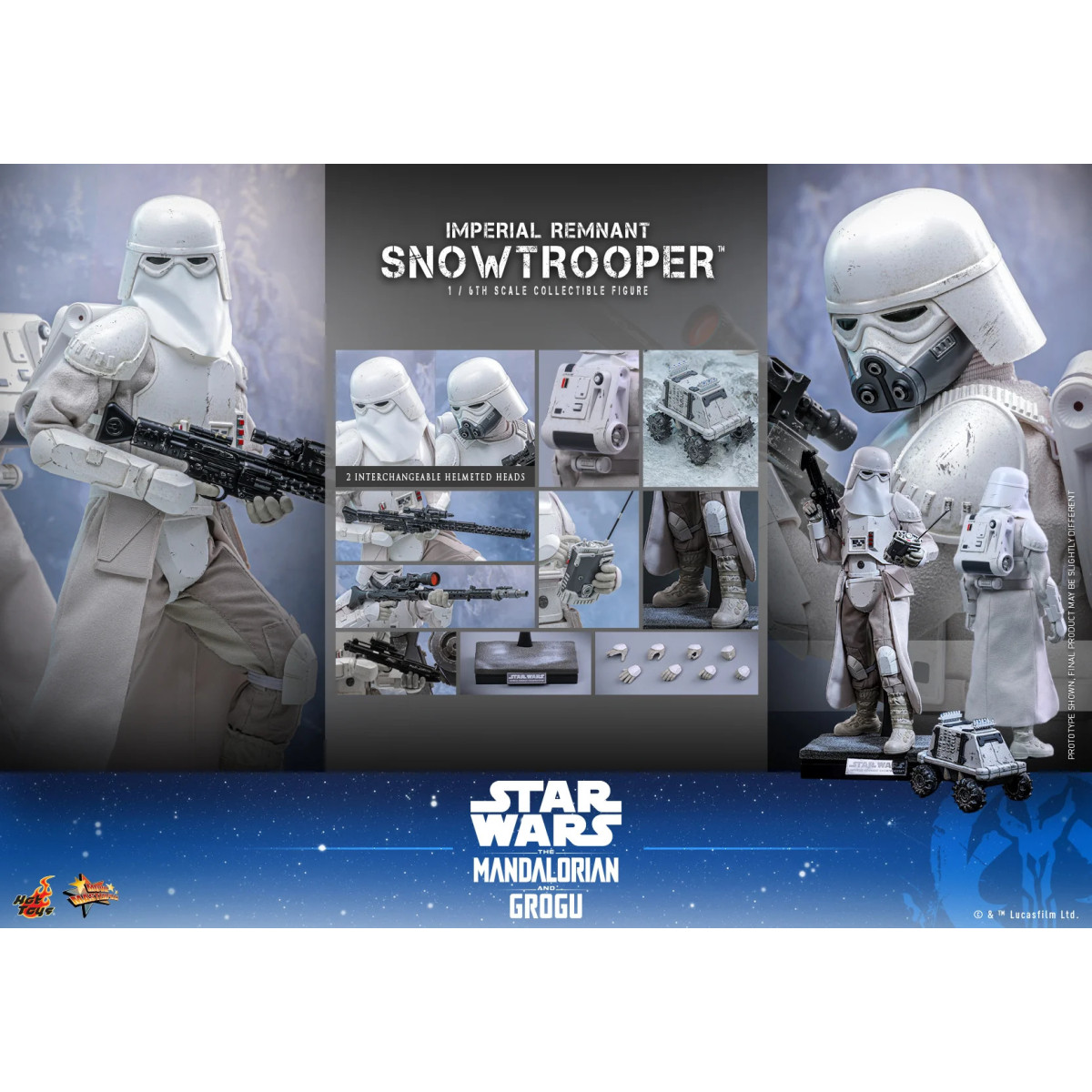 Hot Toys Star Wars - Imperial Remnant Snowtrooper 1/6 MMS838 - Star Wars: The Mandalorian & Grogu
