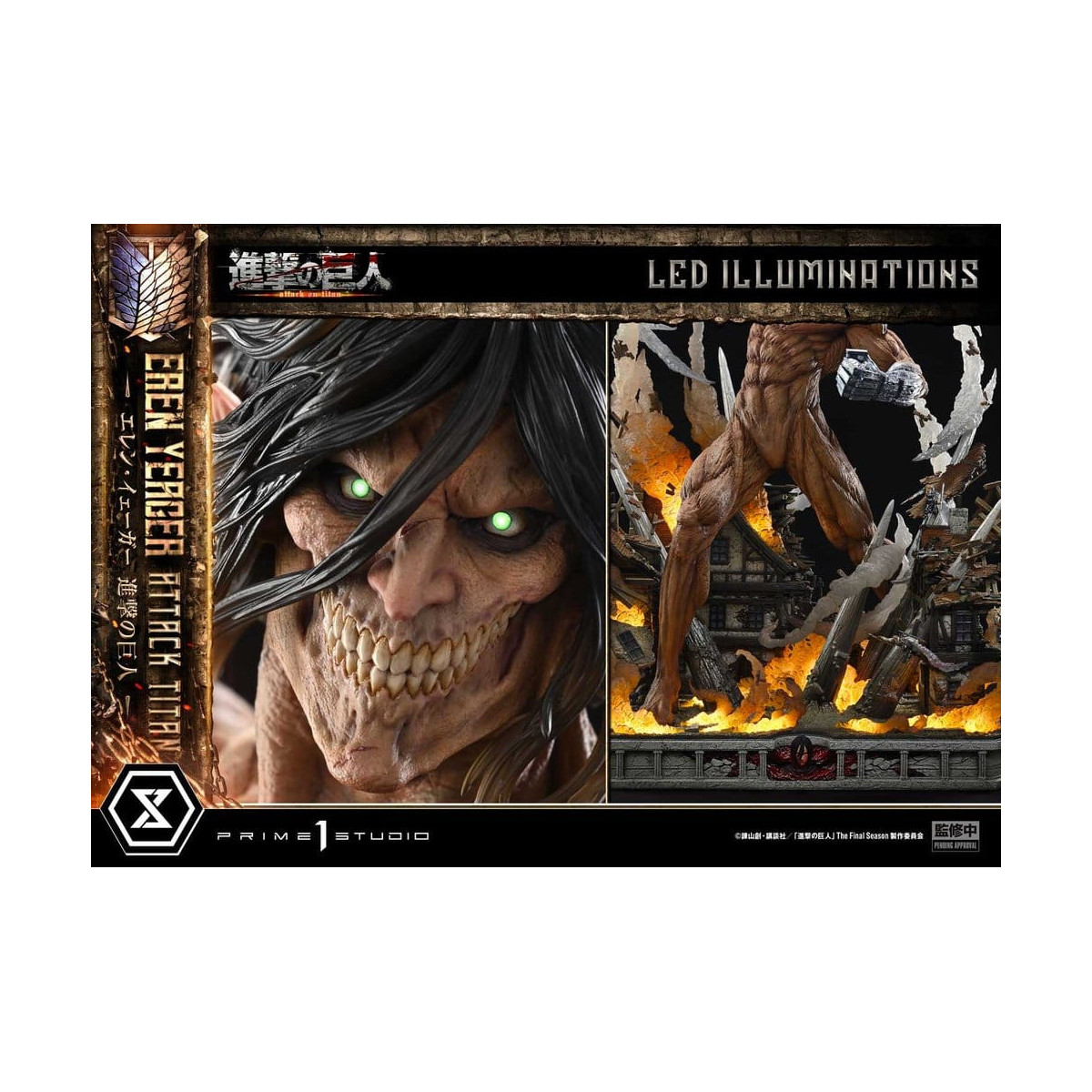 Prime 1 Studio Attack on Titan (Tv Animation) Eren Yeager Attack Titan - Ultimate Diorama Masterline series