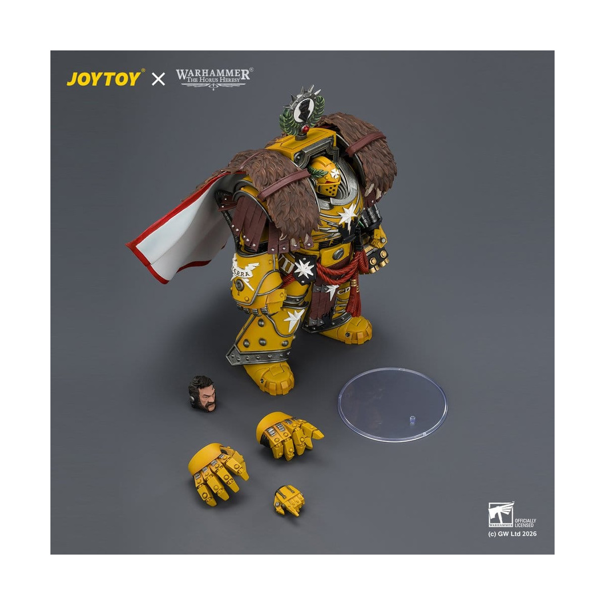 Joytoy - Warhammer - Imperial Fists - Lord Castellan Evander Garrius, The Tyrant of Cthonia with the Subiugator and Incineratus