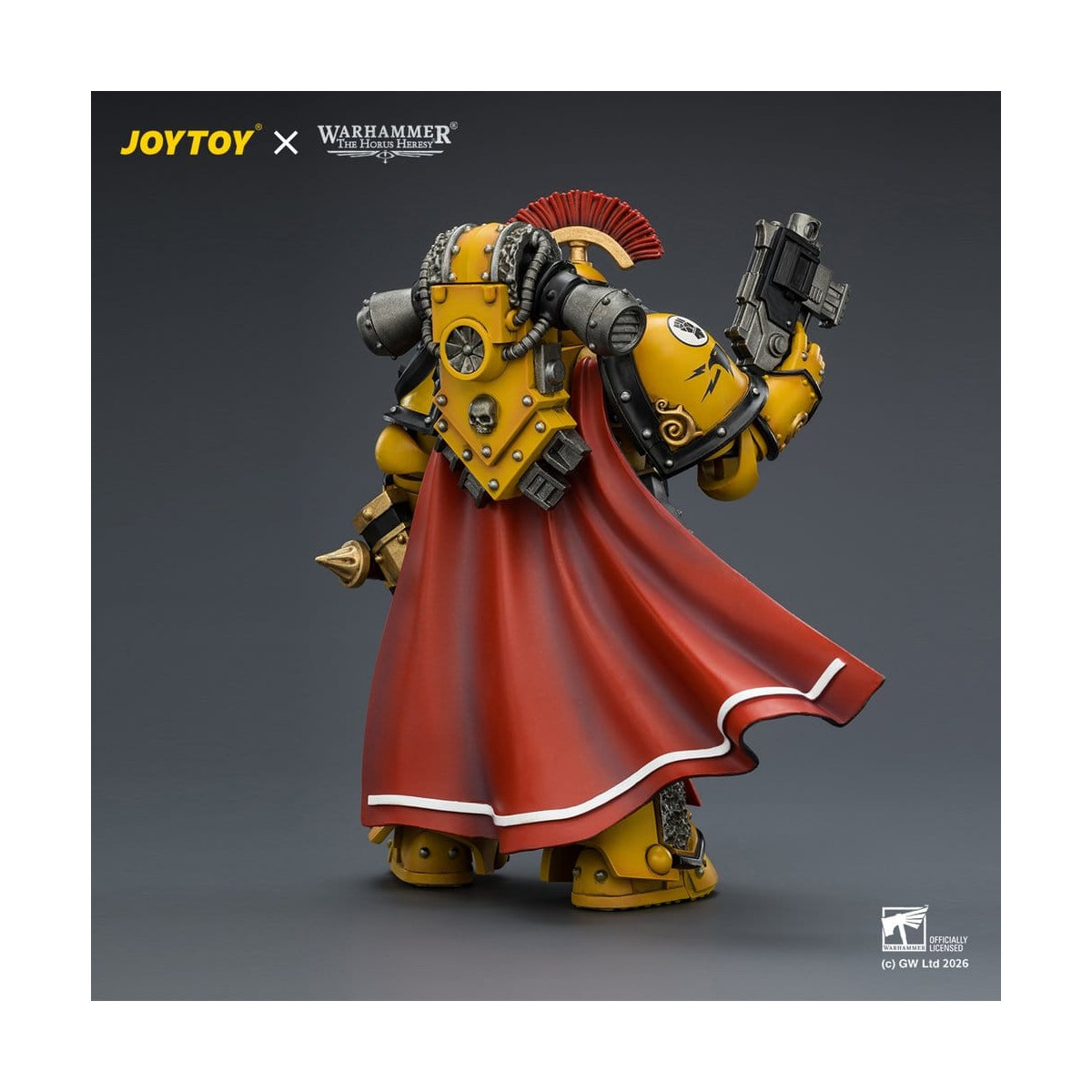 Joytoy - Warhammer - Imperial Fists - Legion Praetor in Mk III Armour with Power Sword and Bolt Pistol - The Horus Heresy