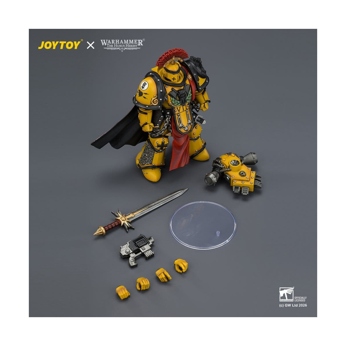 Joytoy - Warhammer - Imperial Fists - Legion Praetor in Mk III Armour with Power Sword and Bolt Pistol - The Horus Heresy