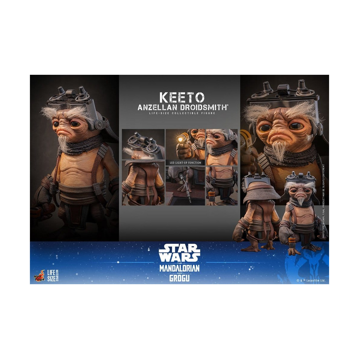Hot toys Star Wars - Keeto (Anzellan Droidsmith) Life-Size Masterpiece Series - Star Wars: The Mandalorian & Grogu